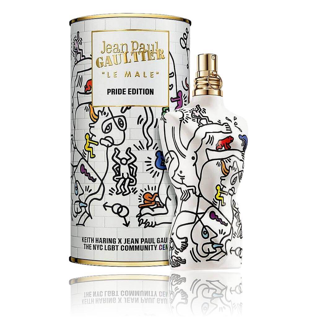 Jean Paul Gaultier Le Male by JPG 4.2 EDT Spray men - Pride Edition x Keith Haring with unique design and packaging.