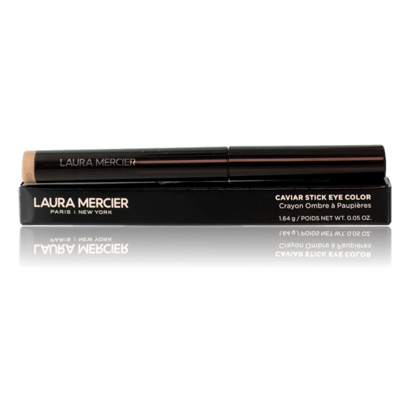Laura Mercier Caviar Stick eye color in champagne-brown, twist-up applicator.