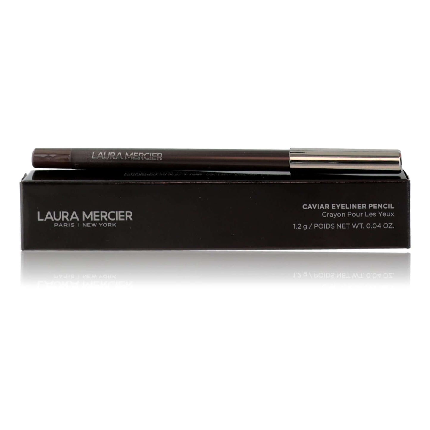 Espresso brown caviar eyeliner pencil with Laura Mercier box