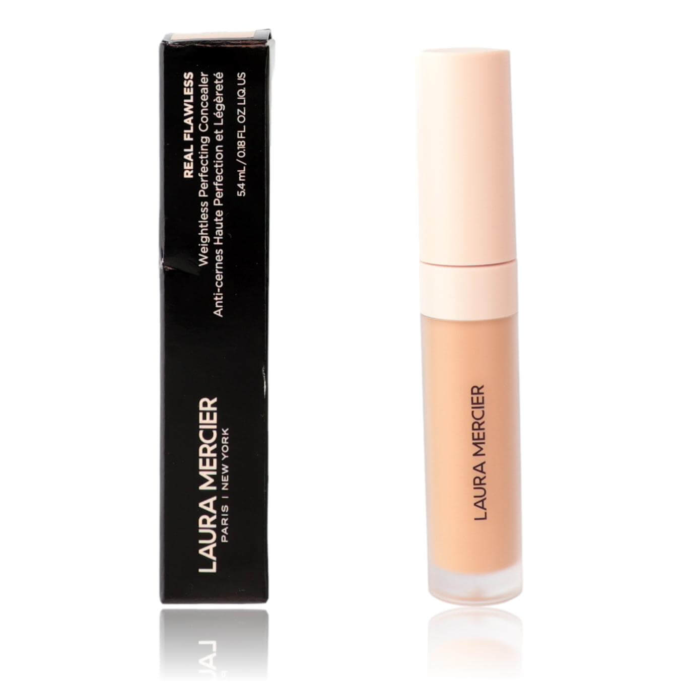 Laura Mercier weightless perfecting concealer in tube with matching box, light beige