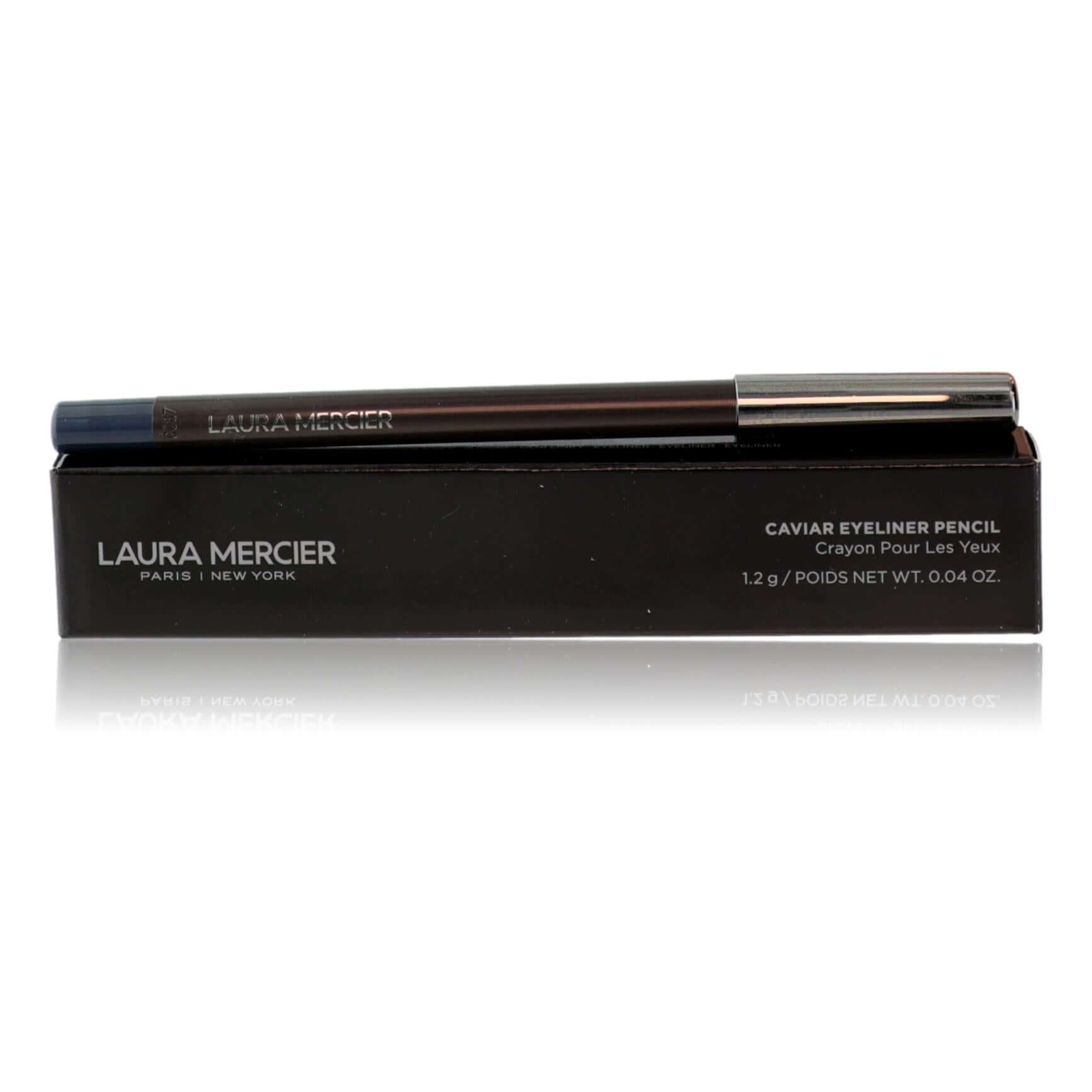 Caviar eyeliner pencil in Bleu Marine, with retail box, slim twist-up tip