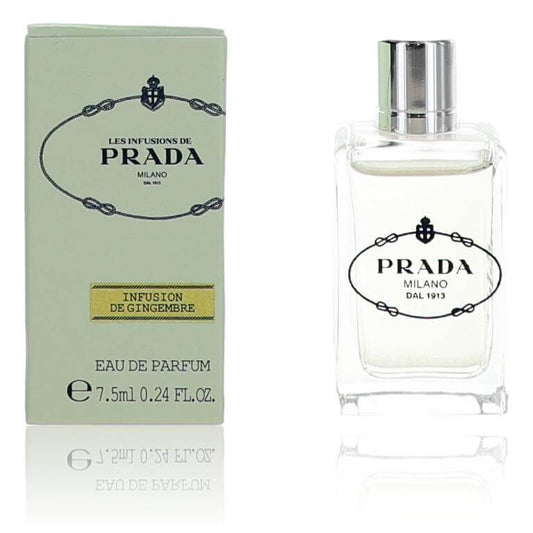 Prada Eau de Parfum bottle and packaging on a white background
