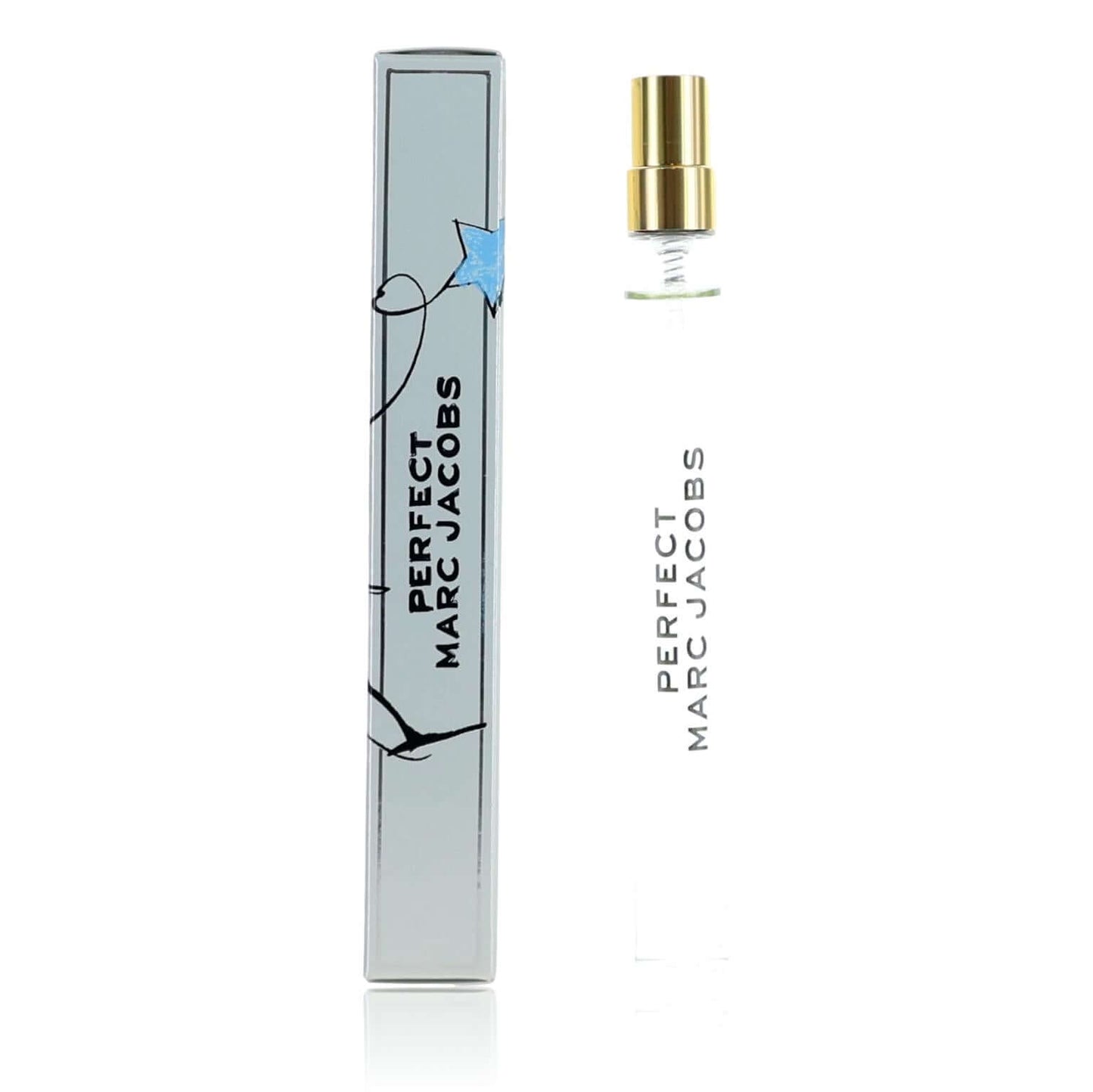 Perfect by Marc Jacobs, 0.33 oz EDT Spray for Women in a sleek bottle and box packaging.