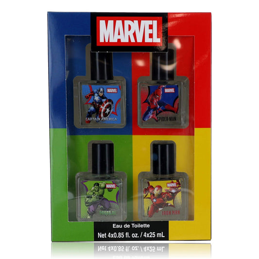 Kids Marvel 4-piece gift set box with four character eau de toilette bottles
