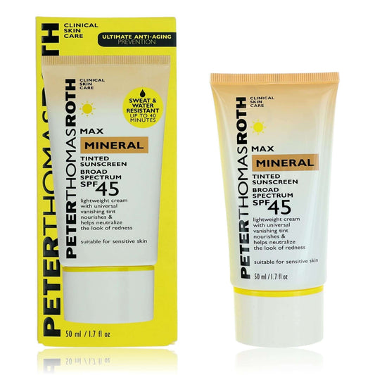 Peter Thomas Roth Max Mineral tinted sunscreen SPF 45, 1.7 oz cream tube