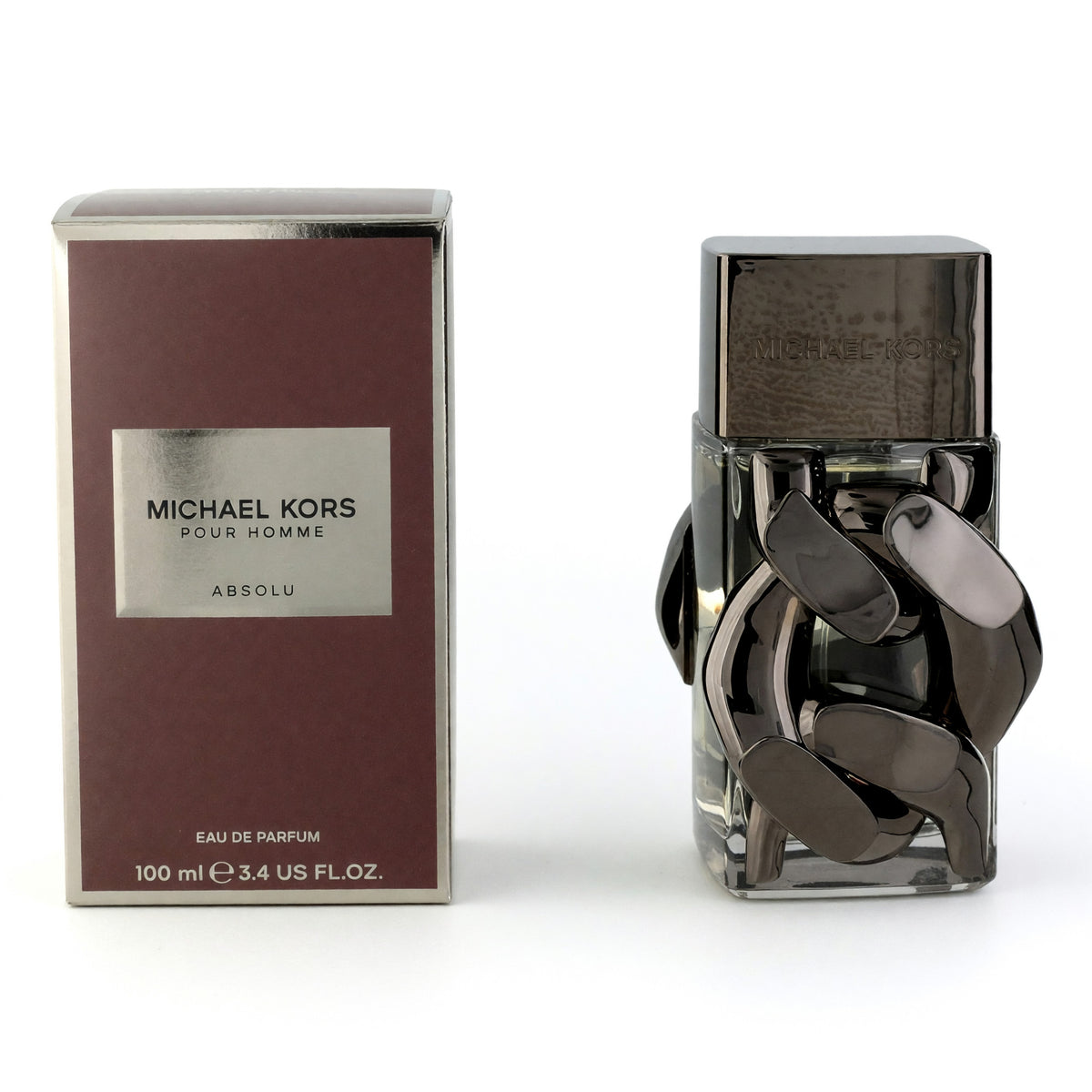 Men's Michael Kors Pour Homme Absolu EDP spray with box; dark glass bottle, silver cap