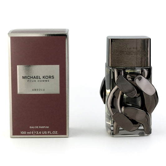 Men's Michael Kors Pour Homme Absolu EDP spray with box; dark glass bottle, silver cap