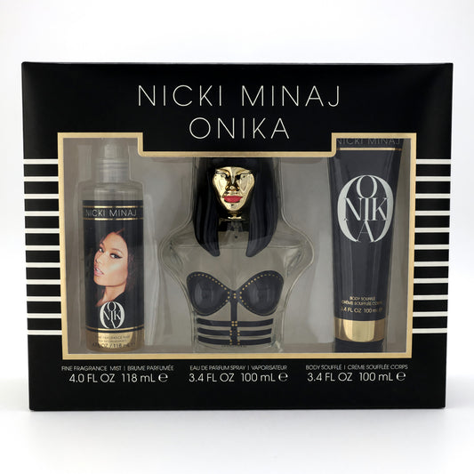 Onika by Nicki Minaj 3-piece gift set boxed with three fragrance bottles