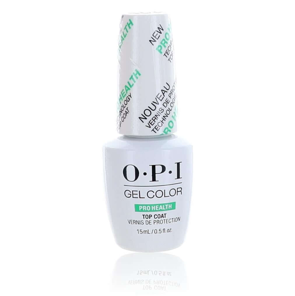 OPI Gel Color Pro Health Top Coat gel nail polish bottle, 15 mL/0.5 oz