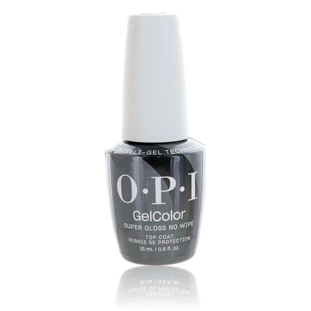 OPI Super Gloss No Wipe gel top coat bottle with white cap