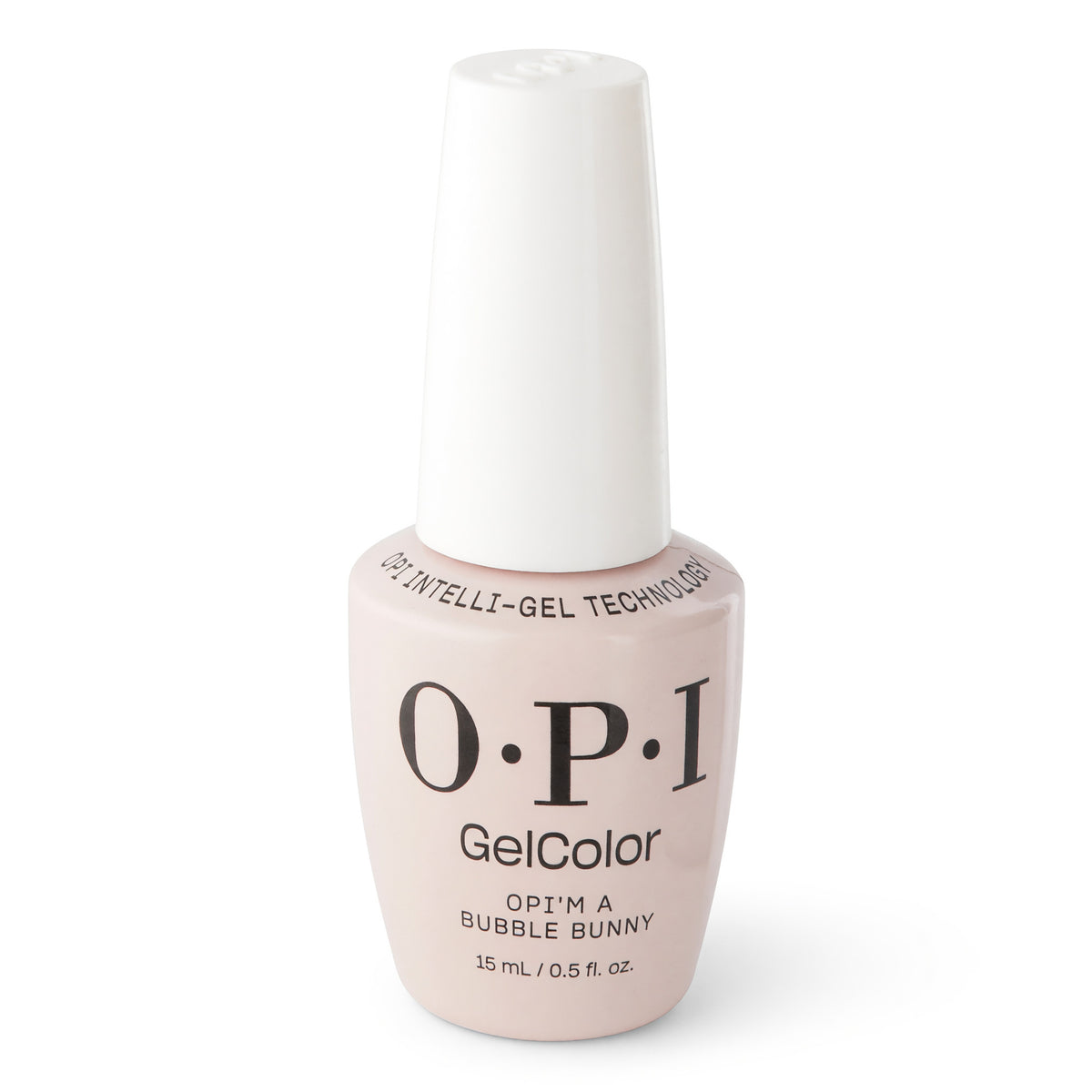 OPI GelColor gel nail polish bottle, pale nude pink shade, 0.5 fl oz