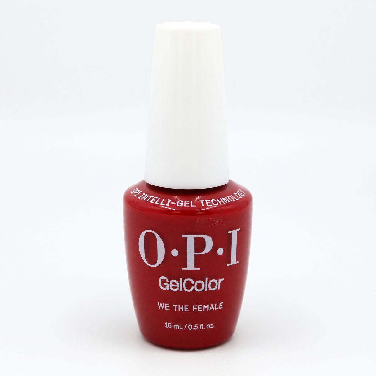 OPI GelColor gel nail polish bottle, red/pink shade, 0.5 fl oz (15 mL)