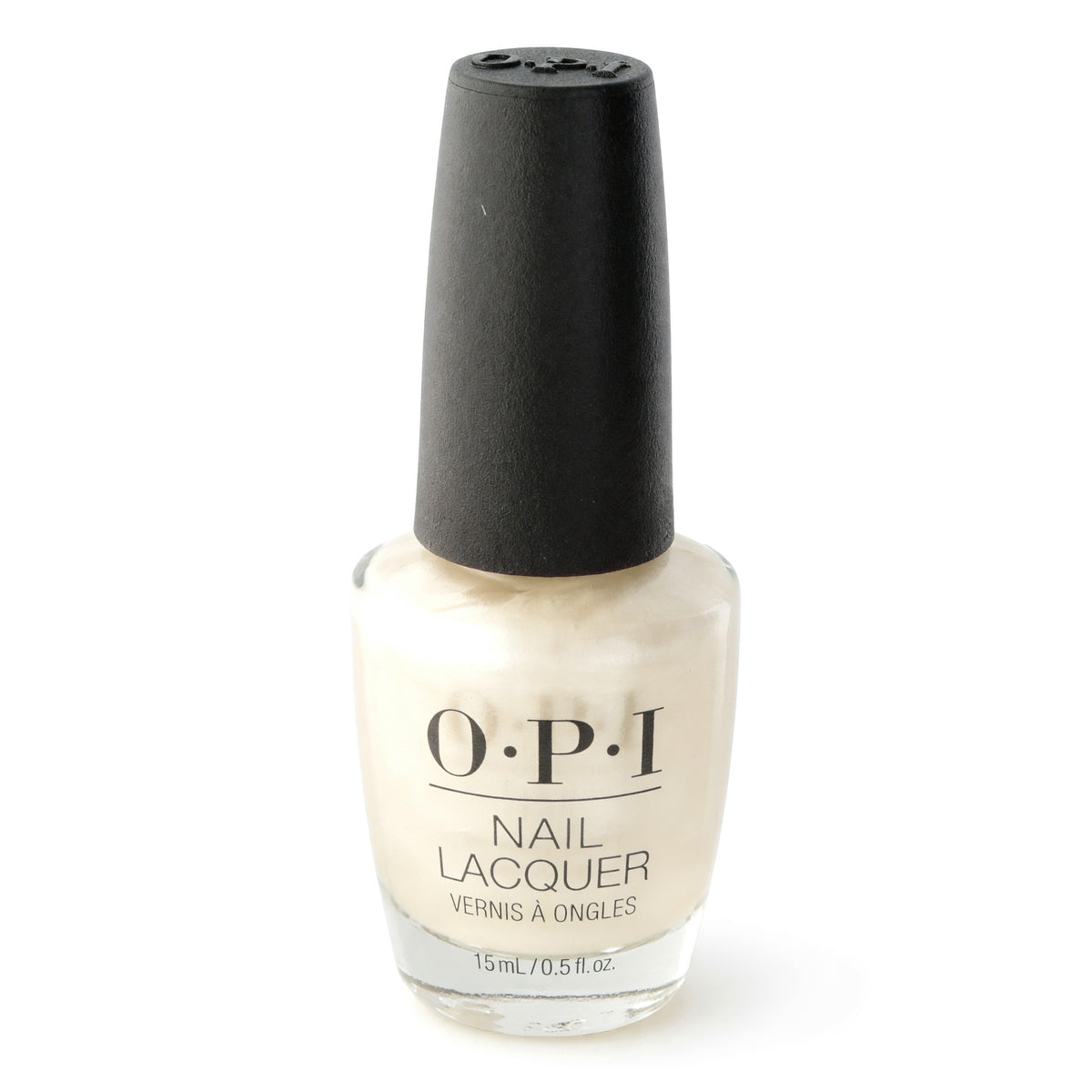 OPI Nail Lacquer bottle with pearly nude nail polish, 0.5 fl oz