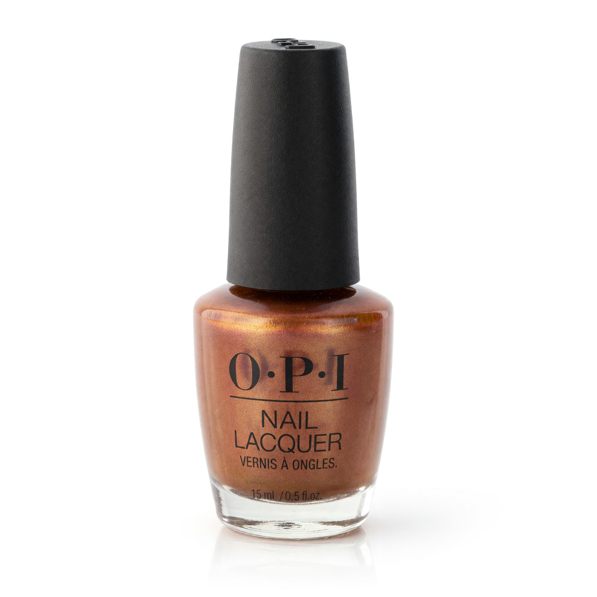 OPI nail lacquer bottle with warm mocha brown polish
