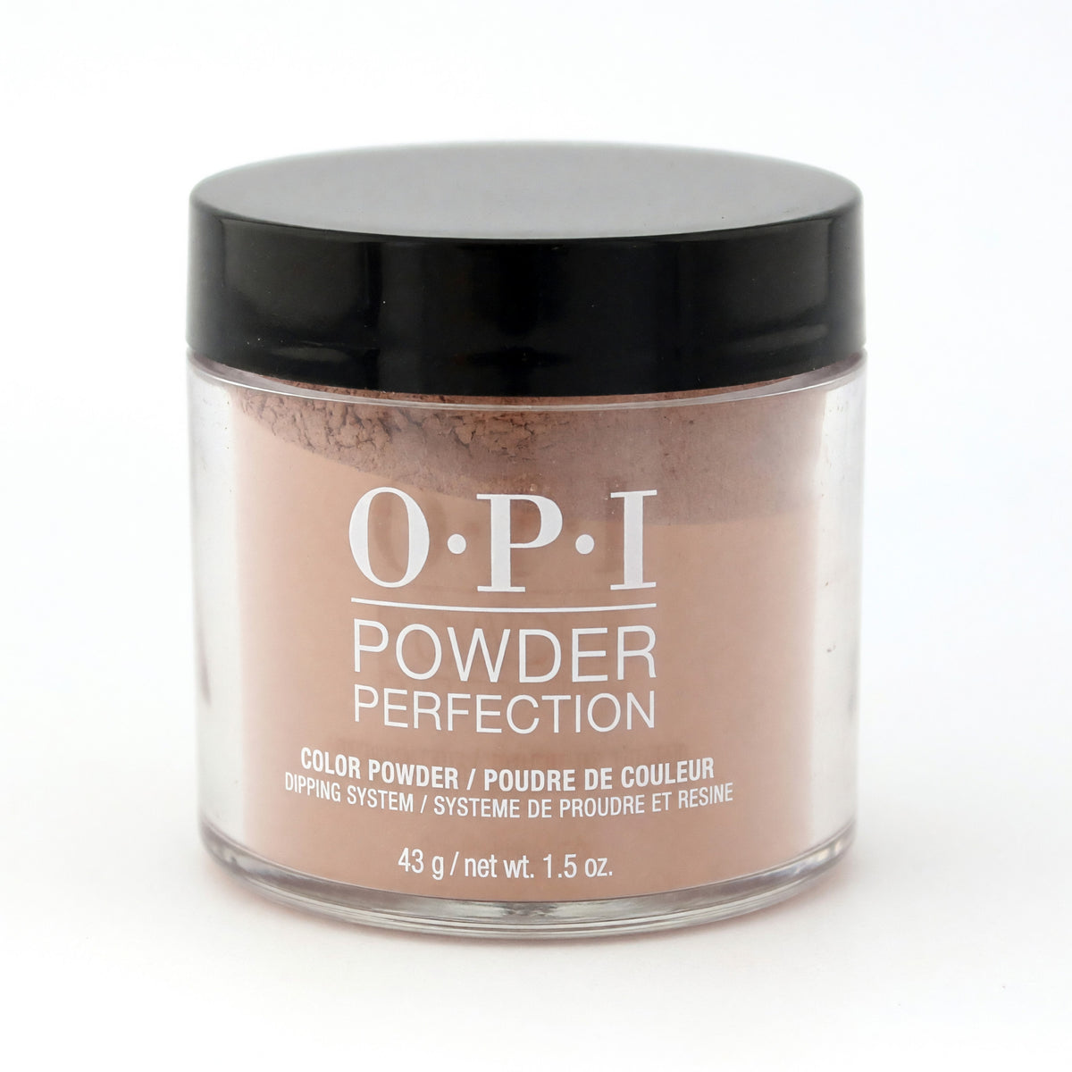 OPI Powder Perfection dip powder jar, nude neutral pink-beige shade, 1.5 oz