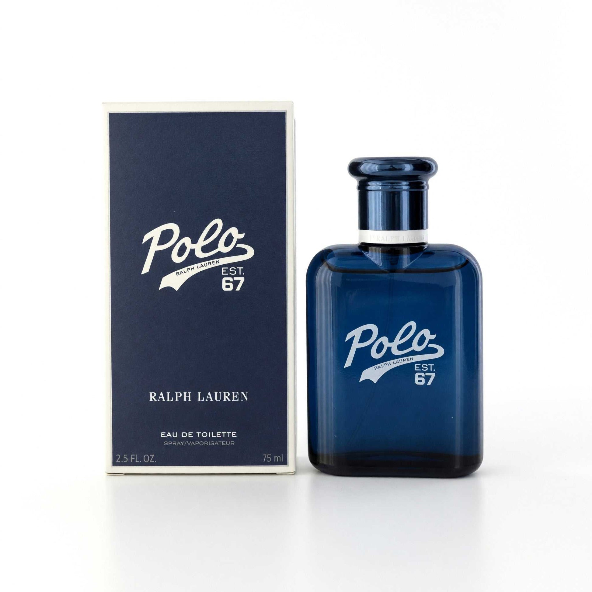 Men's Polo EDT spray bottle with dark blue glass and silver cap, with product box