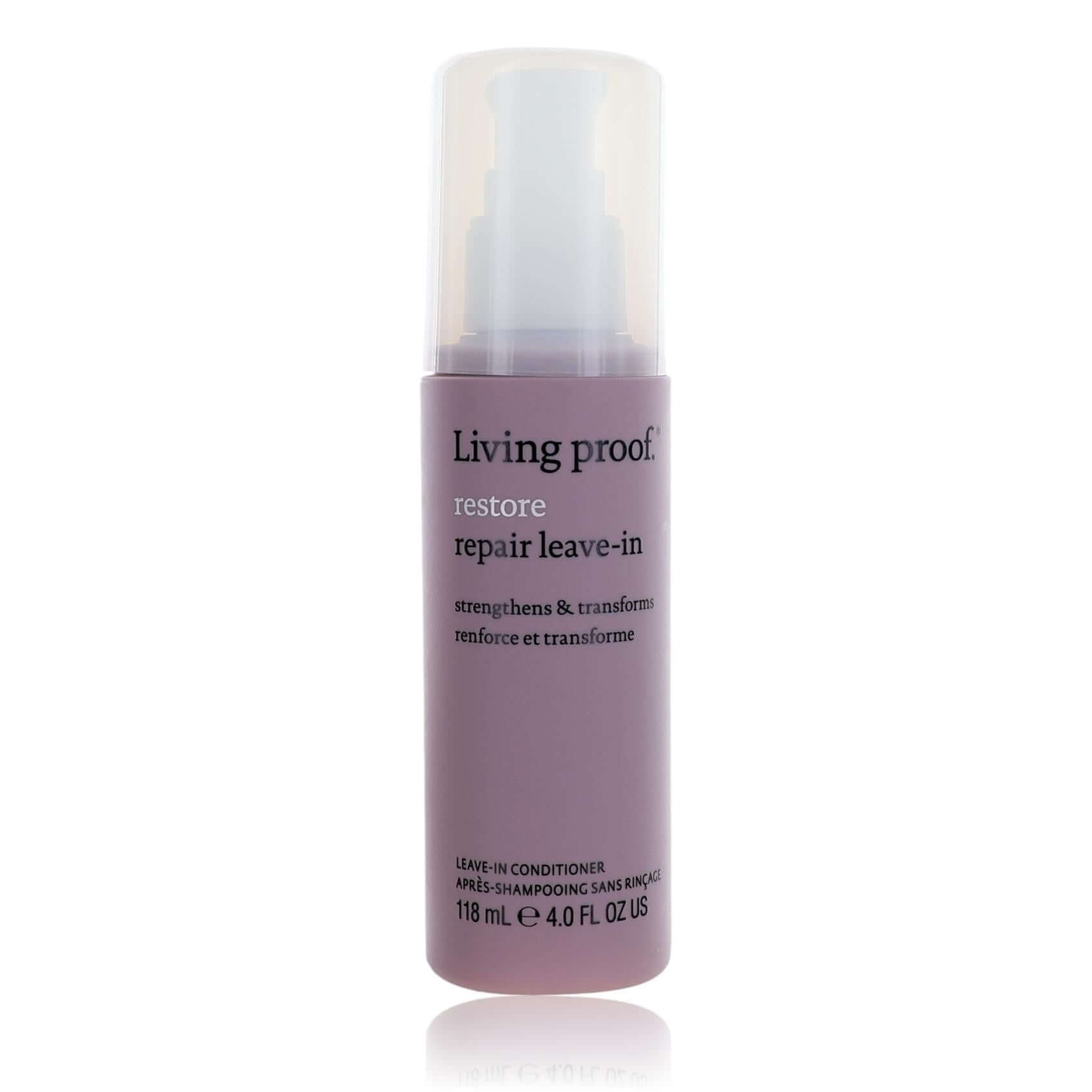 Living Proof restore repair leave-in conditioner bottle, 4 fl oz, pump top