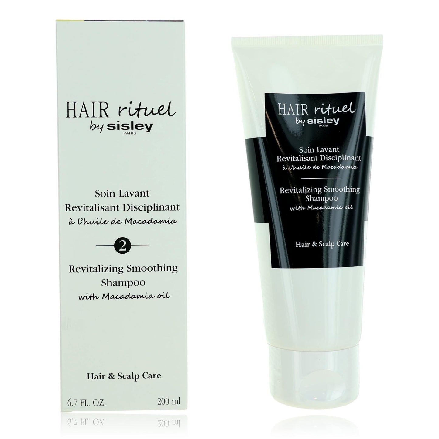 Sisley Hair Rituel revitalizing smoothing shampoo, 6.7 oz tube and box