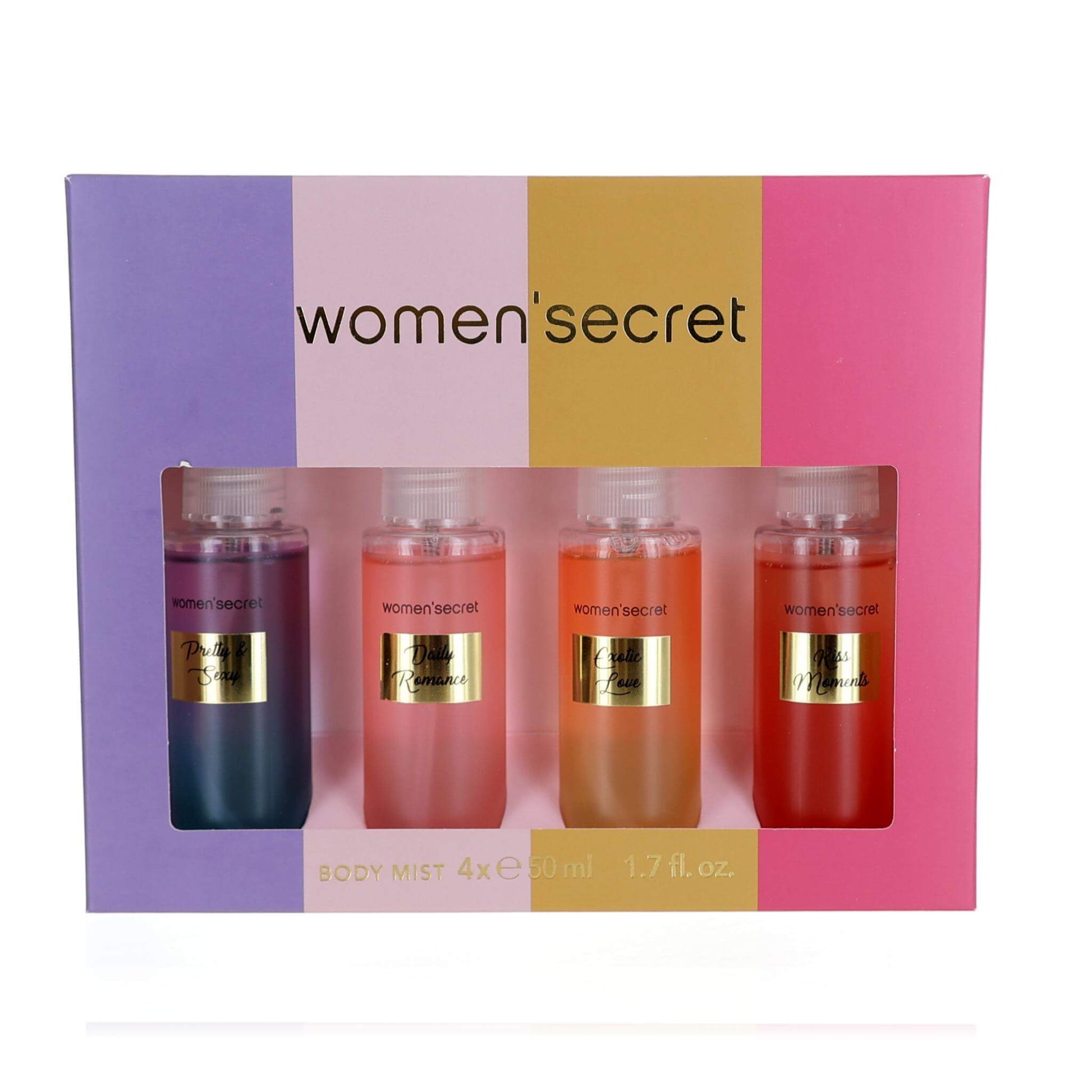 women’secret 4-piece body mist set with four bottles
