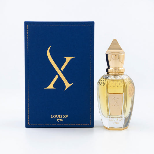 Louis XV De Venoge by Xerjoff 1.7 oz parfum spray with blue box and glass bottle