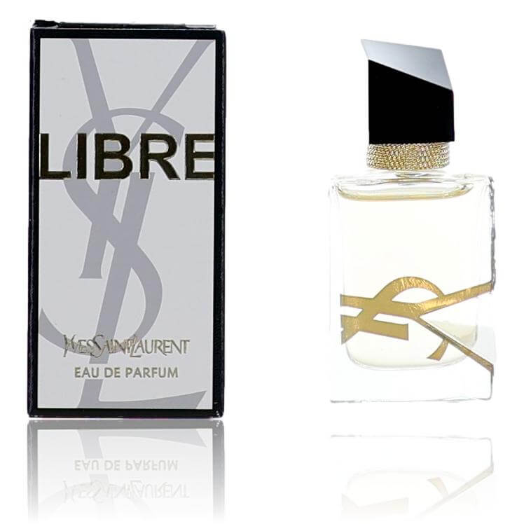 Libre by Yves Saint Laurent, 0.25 oz EDP Splash for Women in a stylish box and bottle design.