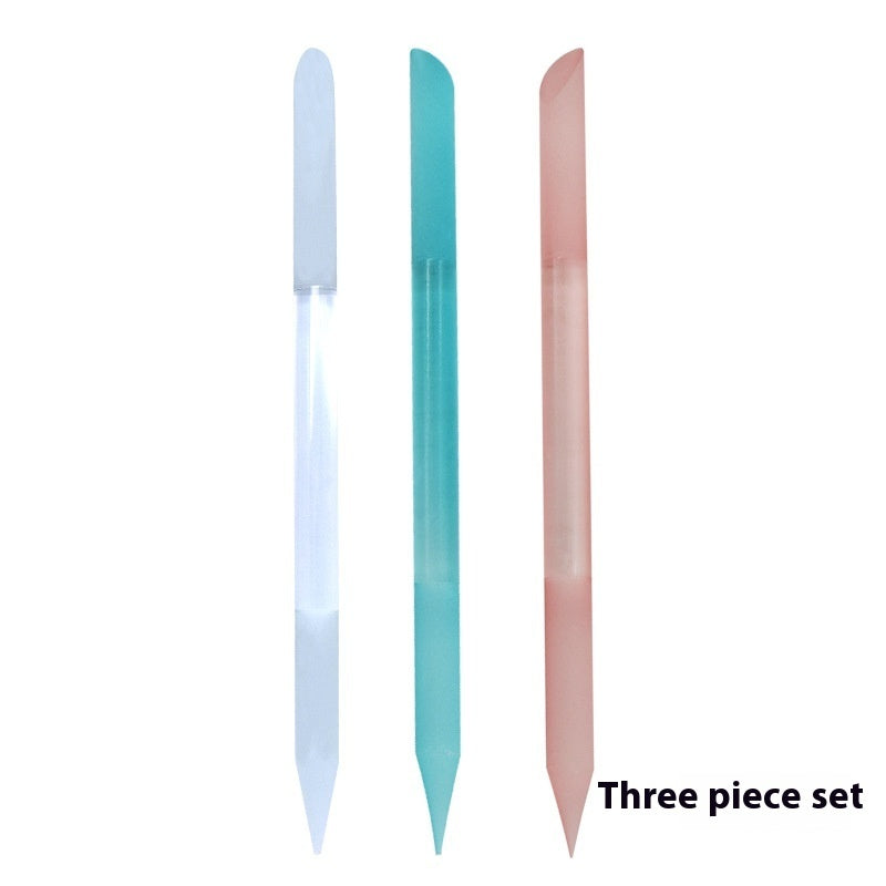 Full-Colour Glass Nail File – Double-Headed Precision Tool Full-color Cylindrical Glass Nail File M | Ectron Online