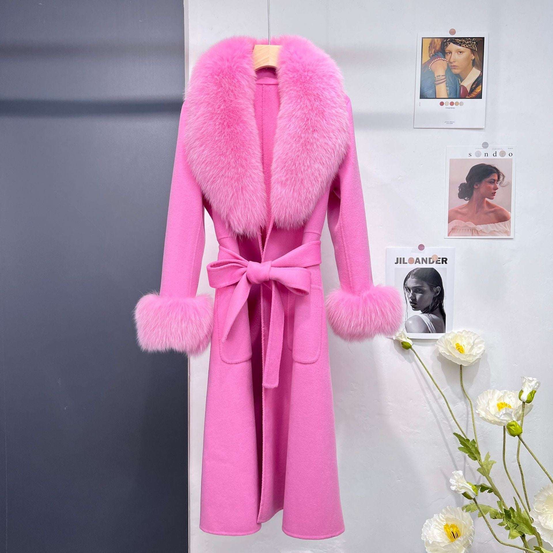 Women's Long Wool Coat Autumn And Winter Fur Coat Wool Double-s | Ectron Online