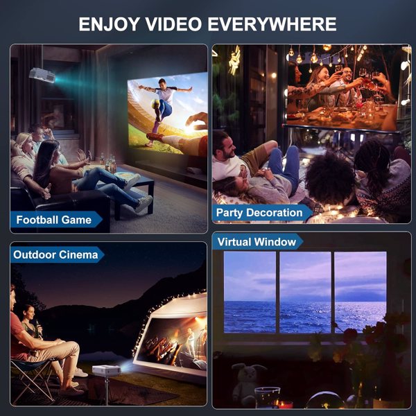 Full HD 1080p Movie Projector | 14000L Brightness & 3LCD Display