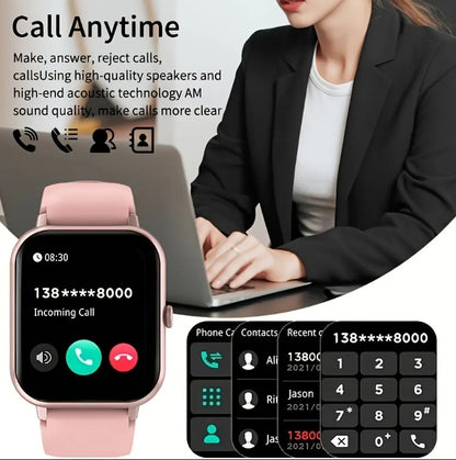 ZL54CJ Square Smartwatch - Bluetooth Call & Heart Rate Fitness Tracker ZL54CJ Square Smartwatch Women BT Call H | Ectron Online