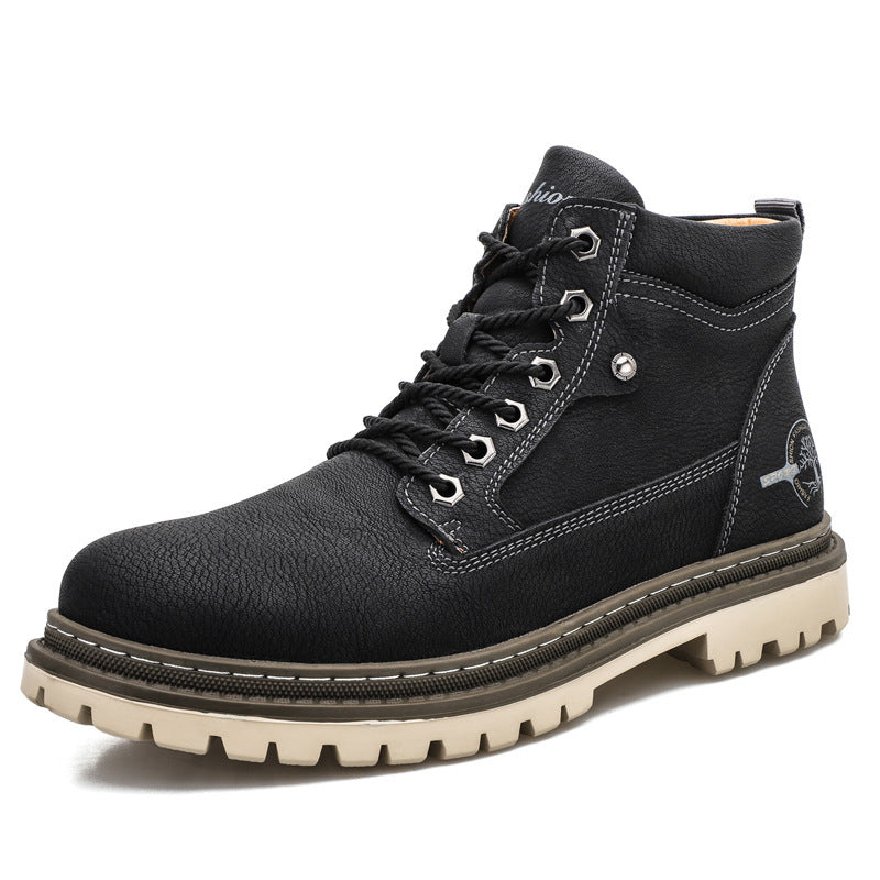 Large Size Men’s Martin Boots – British Style Leather Boots Large Size Martin Boots Men's Leather Br | Ectron Online