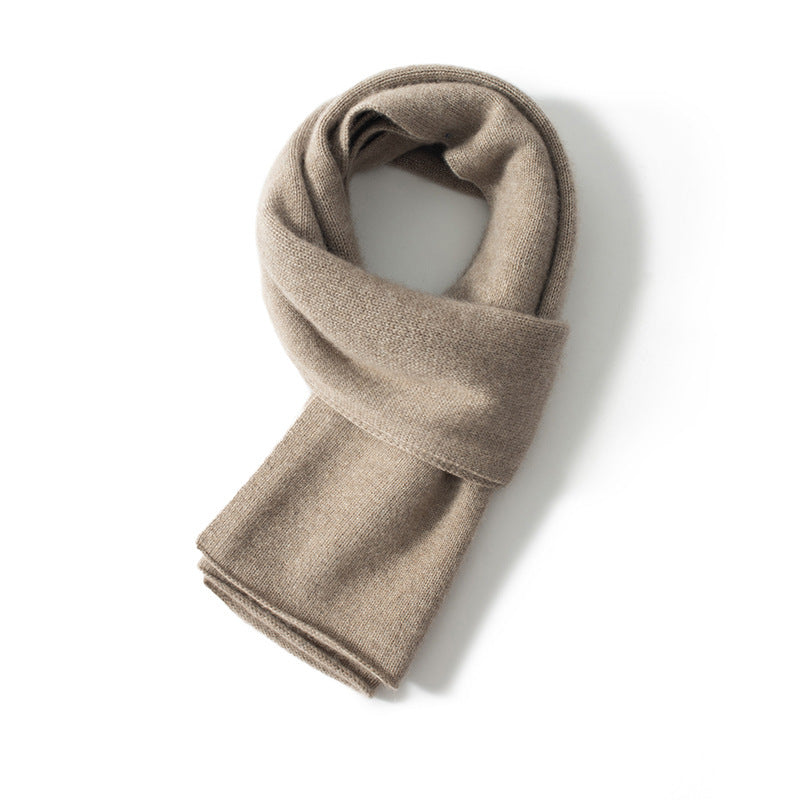 Beige scarf on a white background