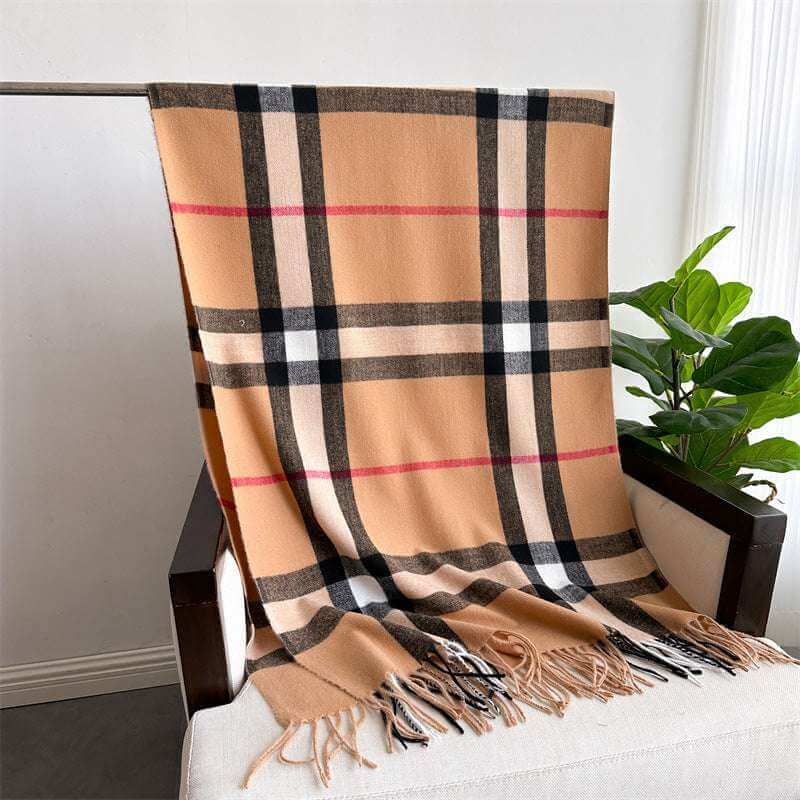 Cashmere-like Plaid Warm Shawl Scarf Unisex All-matching