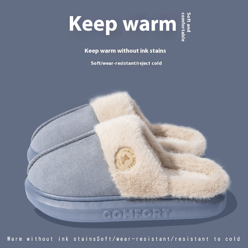 New Plush Winter Slippers – Thick-Soled Warm Shoes for All New Plush Slippers For Women Men Winter | Ectron Online