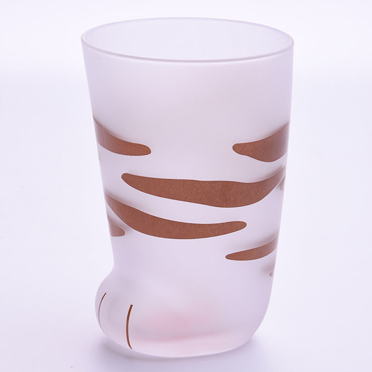 Creative Cat Paw Glass Mug - Cute Tiger Paw Coffee Tumbler