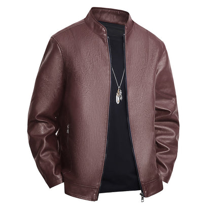 Men's Slim Fit Leather Coat