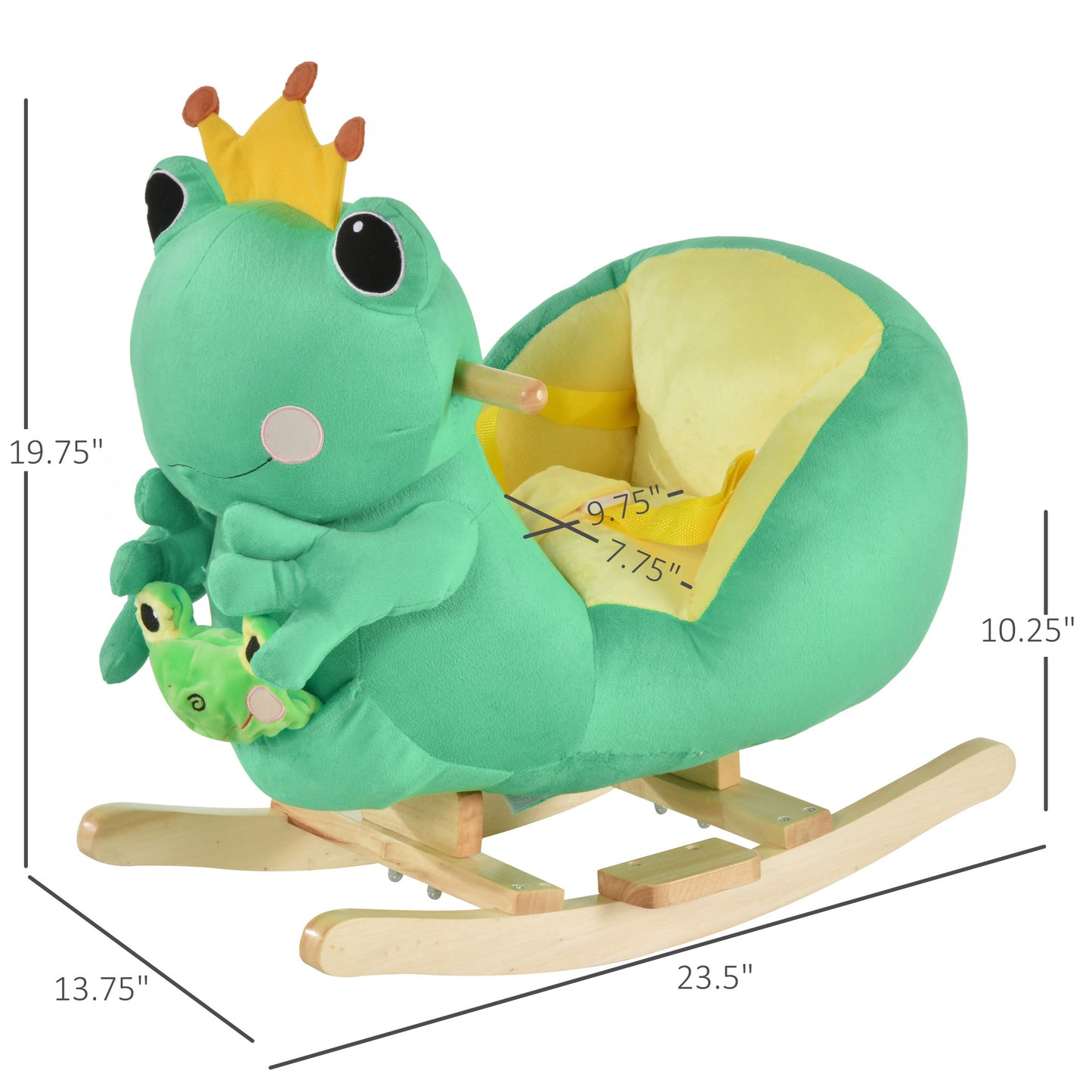 Kids Plush Frog Rocking Horse Toy Kids Ride-On Rocking Horse Toy Frog Styl | Ectron Online