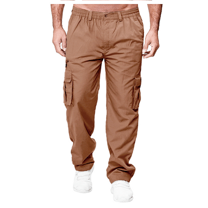 Men's Loose Straight Cargo Pants Men's Casual Multi-pocket Loose Straight | Ectron Online