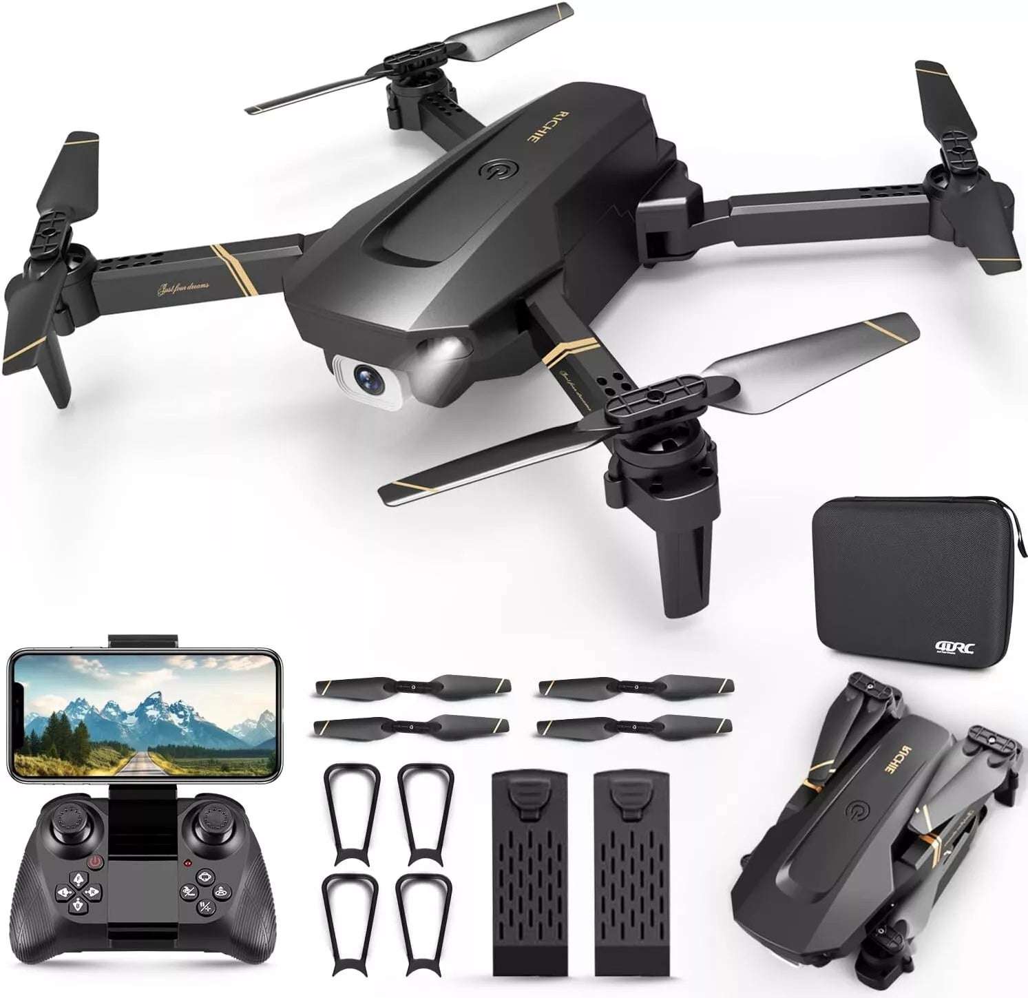 4DRC V4 Foldable Mini Drone With Camera 4K 1080P HD Drone ,3 Batteries,Drones For Adults Kids,Remote-controlled Quadcopter,Logistics Is Randomly Sent By UPS,USPS,