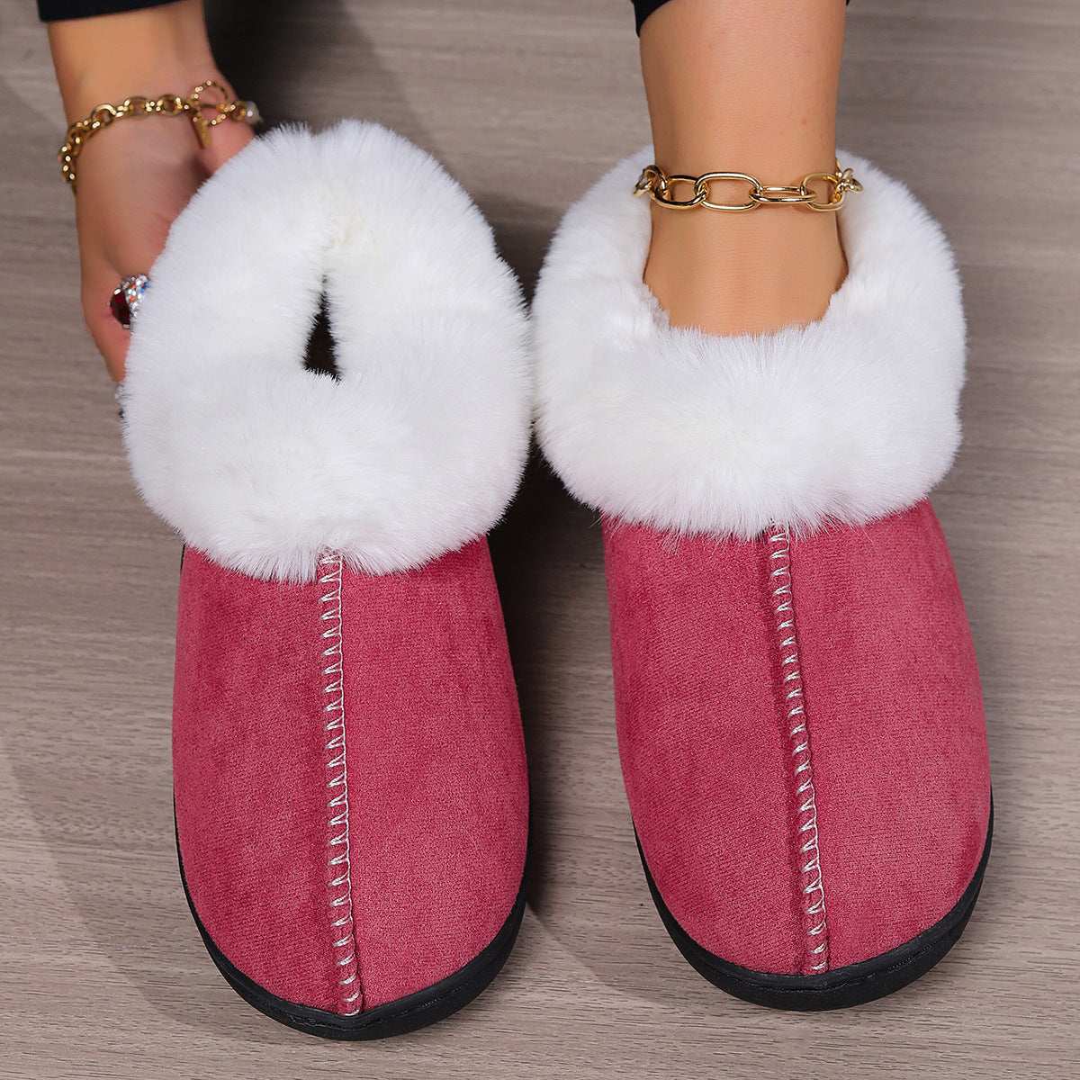 Home Cotton Slippers for Women – Non-slip Neutral Design Home Cotton Slippers Women's Non-slip Ne | Ectron Online