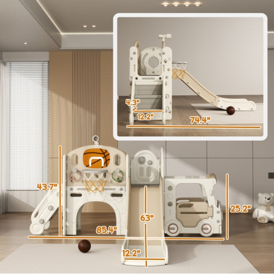 Kids Indoor & Outdoor Slide | Toddler Playground Play Set