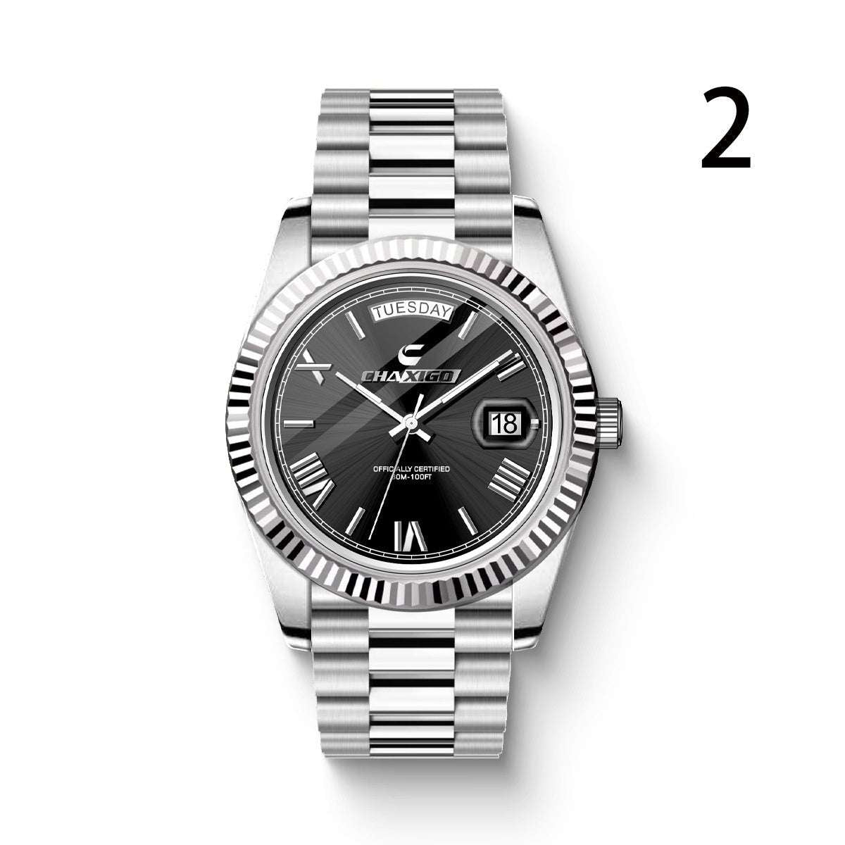 Men's Fashion Quartz Watch Fashion Men's Watch Steel Band Large Dia | Ectron Online