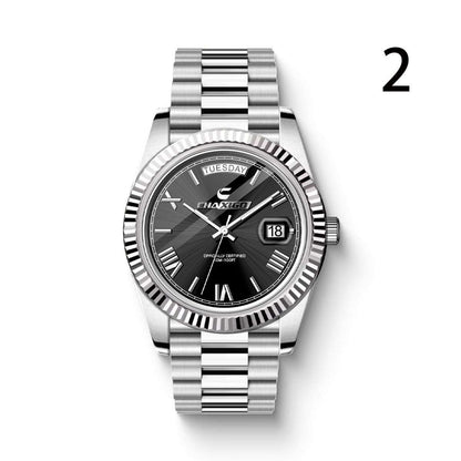 Men's Fashion Quartz Watch Fashion Men's Watch Steel Band Large Dia | Ectron Online