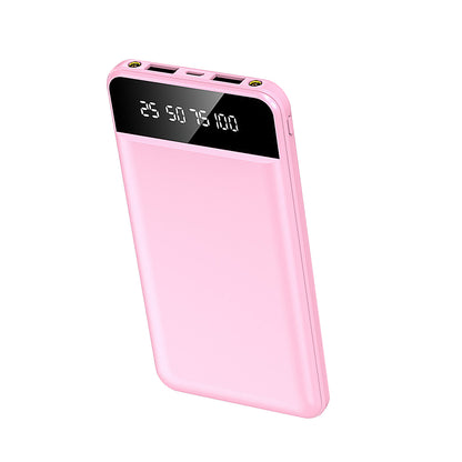10000mAh Ultra Slim Power Bank | Portable Dual USB Charger with LED 1Pc 10000mAh Power Bank Portable Ultra S | Ectron Online