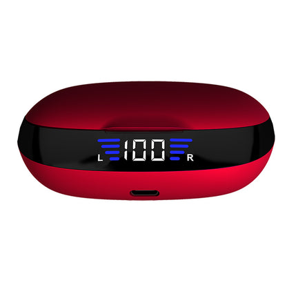 Bluetooth Headset Binaural Ear Hook Touch Headset With LED True Digital