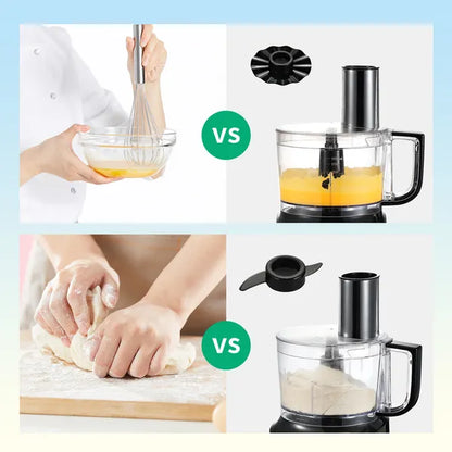 600W Multifunctional Classic Food Processor - 10-Cup Compact Blender & Mixer Multifunctional 600W 10Cup Classic Compa | Ectron Online