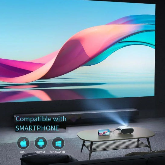 Portable Mini HD Projector | Home Cinema & Outdoor Movie Theater