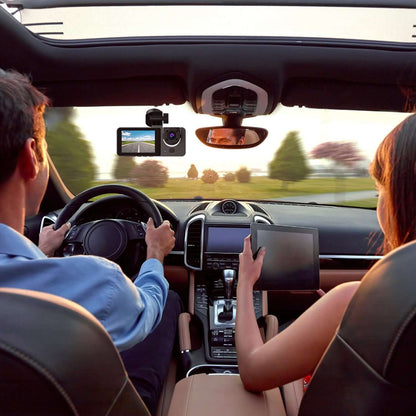 3-Channel 360° Dash Cam - 1080P Front, Interior & Rear Car Camera 3 Channel Dash Cam Front Inside Rear Veh | Ectron Online