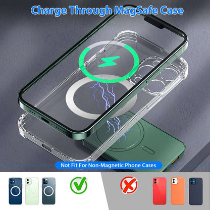 10000mAh MagSafe Power Bank | PD 20W Fast Wireless Magnetic Charger 1Pc 2 In 1 Magnetic Wireless Power Bank | Ectron Online