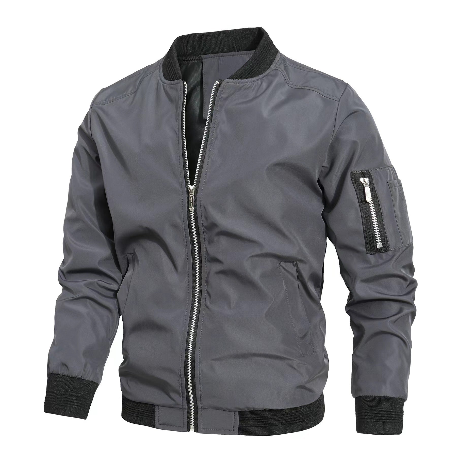 Men's Slim Fit Baseball Jacket Casual Baseball Jacket Slim Fit | Ectron Online