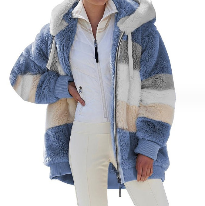 Women's Hooded Plush Jacket Outerwear & Jackets | Ectron Online